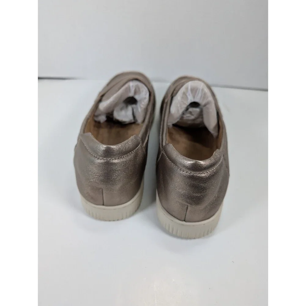 Easy Spirit Womens Size 11W Karin eFlex Slip On Loafers Bronze Leather NIB